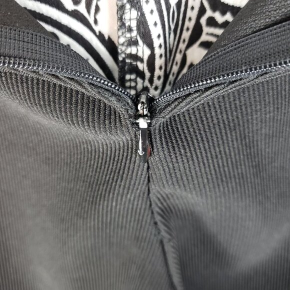 Gracia Colorblock Ankle Pants Black White Paisley Front Womens Size Small - Picture 6 of 9